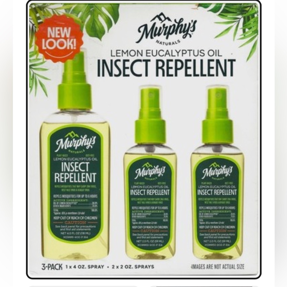 MURPHY'S NATURALS~ NATURAL INSECT REPELLENT ~ 3 SPRAY BOTTLES ~ BRAND NEW/SEALED